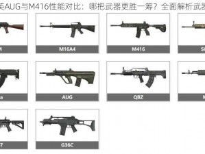 和平精英AUG与M416性能对比：哪把武器更胜一筹？全面解析武器优缺点