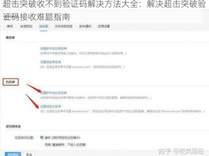 超击突破收不到验证码解决方法大全：解决超击突破验证码接收难题指南