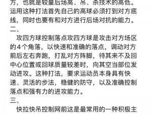 羽毛球高手之路：新手玩家技巧详解与入门攻略