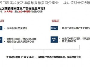 各门派实战技巧详解与操作指南分享会——战斗策略全面剖析