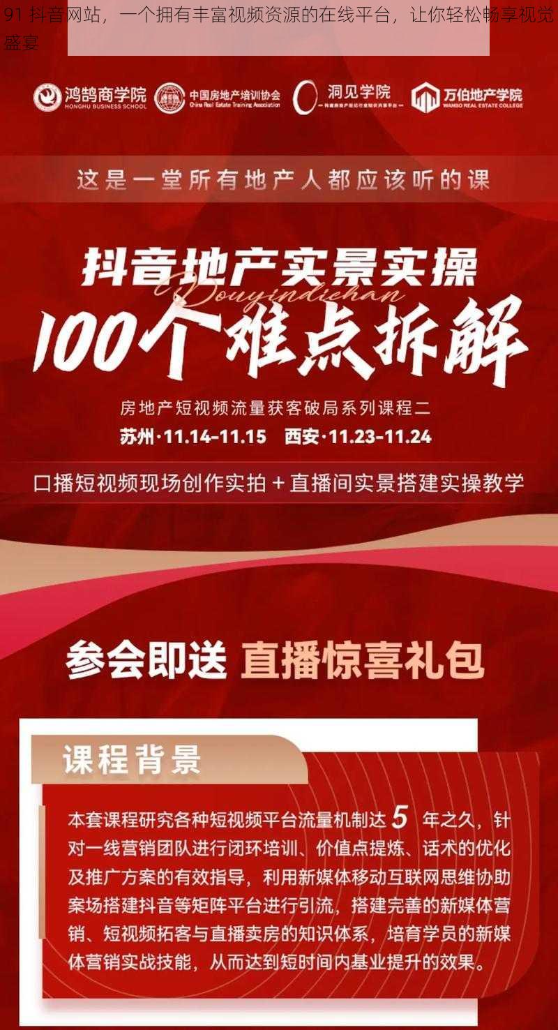 91 抖音网站，一个拥有丰富视频资源的在线平台，让你轻松畅享视觉盛宴