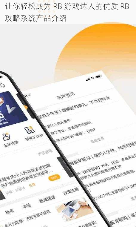 让你轻松成为 RB 游戏达人的优质 RB 攻略系统产品介绍