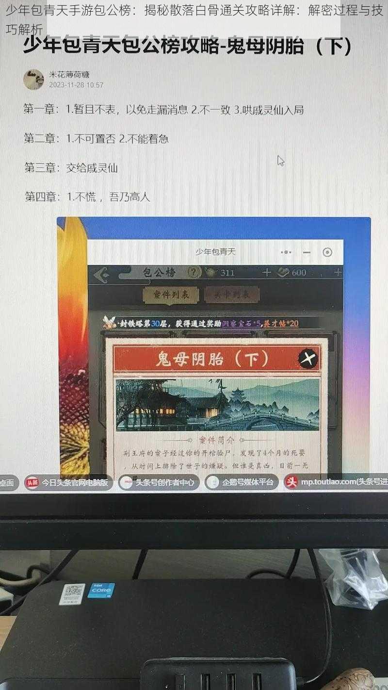 少年包青天手游包公榜：揭秘散落白骨通关攻略详解：解密过程与技巧解析