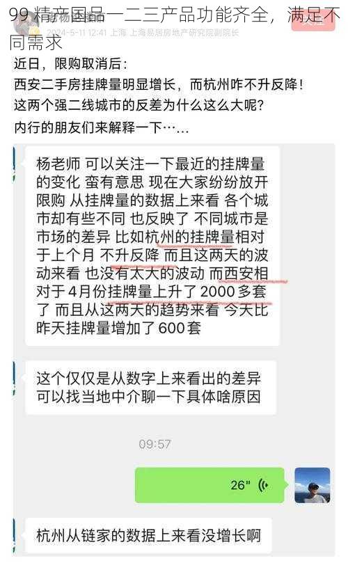 99 精产国品一二三产品功能齐全，满足不同需求