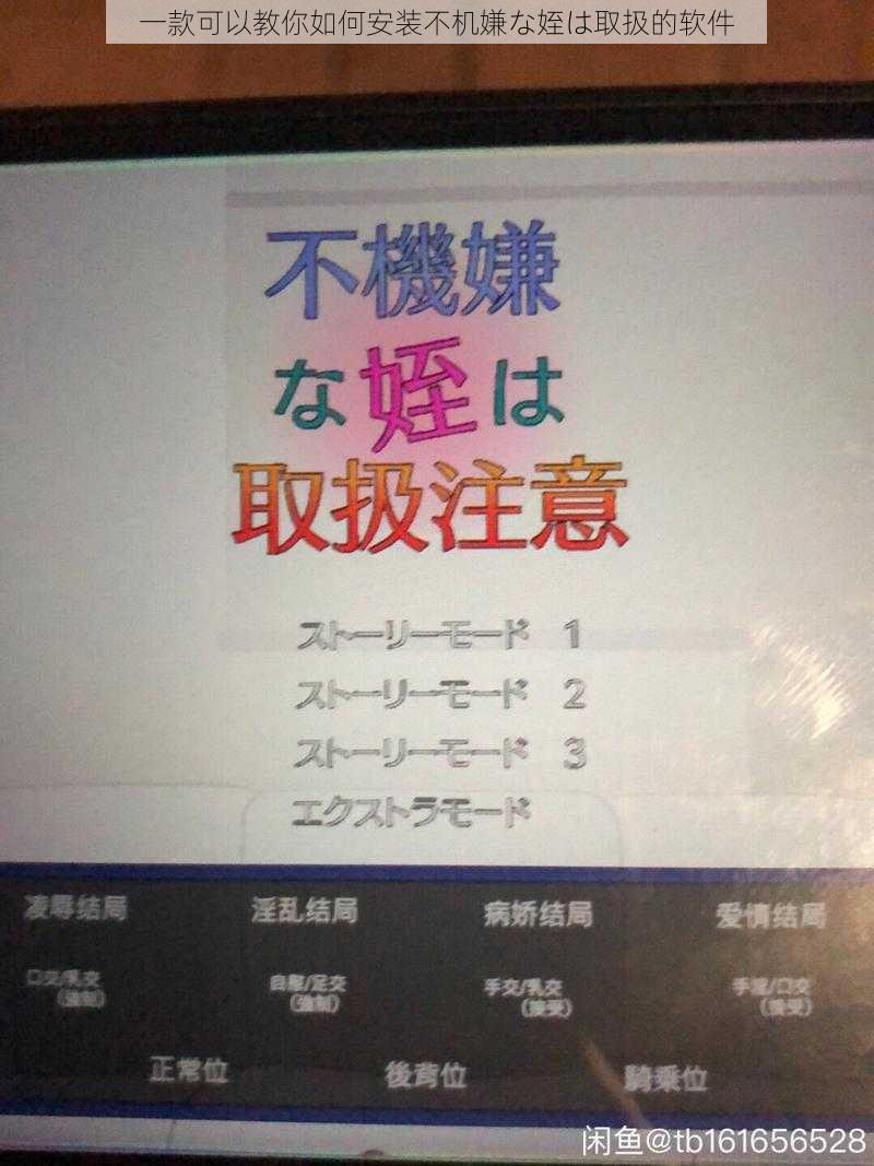 一款可以教你如何安装不机嫌な姪は取扱的软件