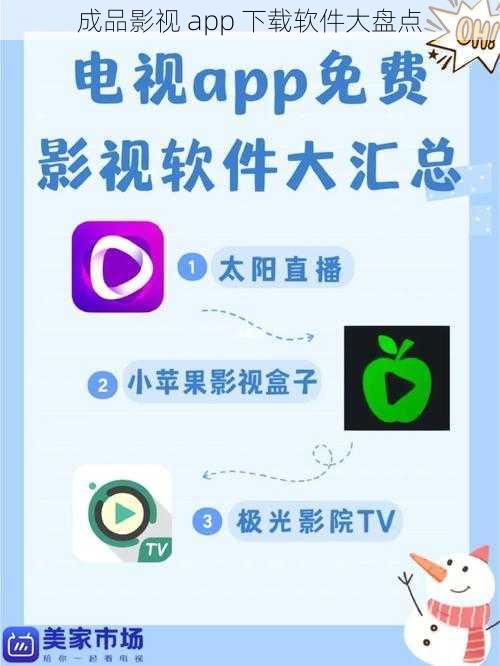 成品影视 app 下载软件大盘点